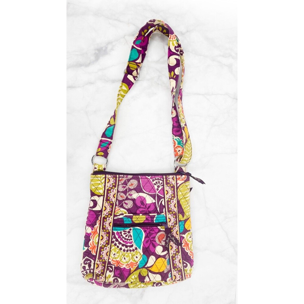 Vera Bradley Plum Crazy Retired Hipster Crossbody Bag